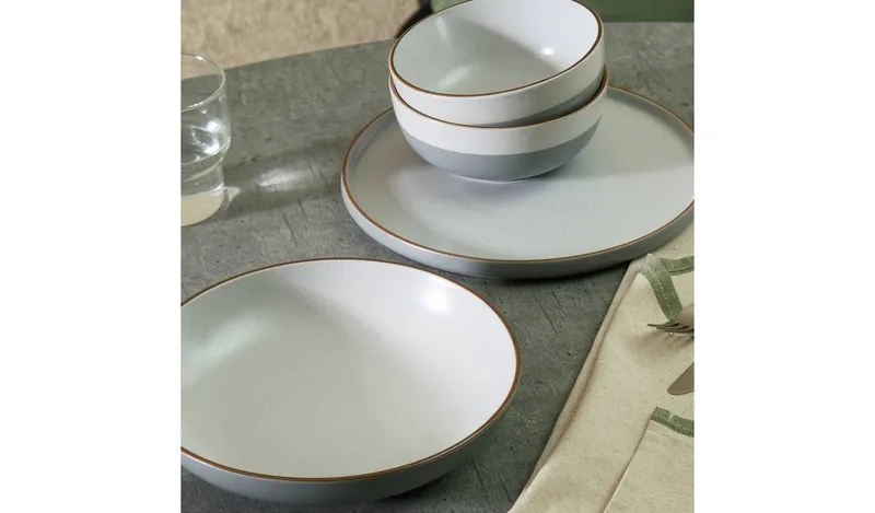 Habitat Loft Speckle 12 Piece Dinner Set - Grey