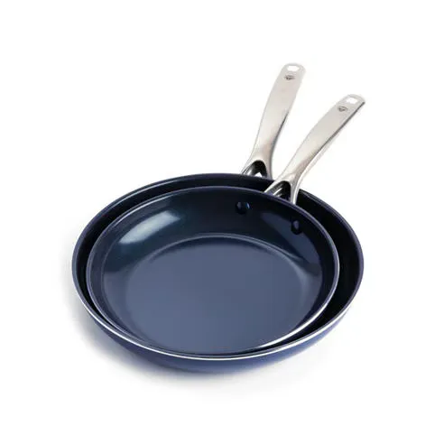 Blue Diamond Frying Pan Set Ceramic Non-Stick Oven Safe 24/28cm