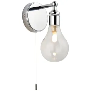 Viera Exposed Bulb Light - Chrome