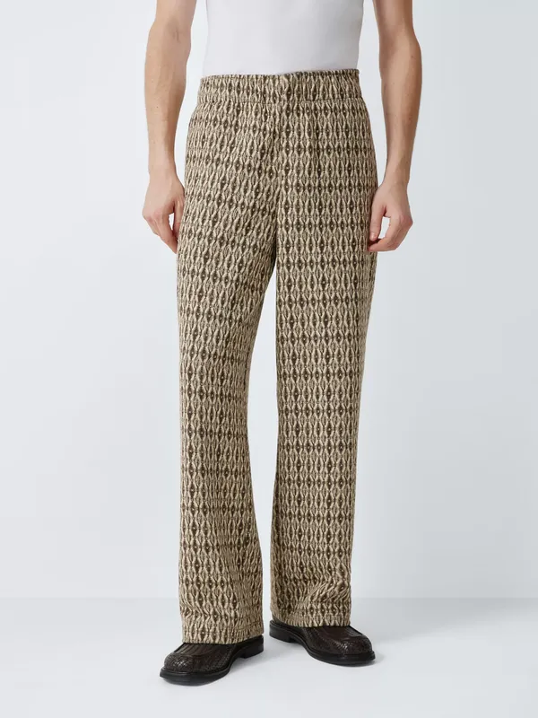 John Lewis x LABRUM Heavyweight Jacquard Joggers, Khaki