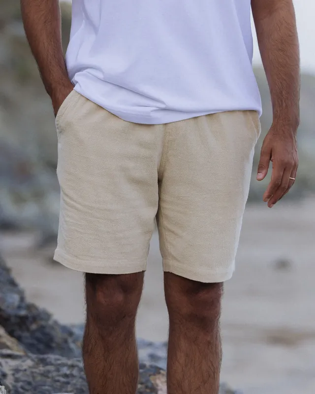 Passenger Clothing Drifter Cotton Linen Blend Short - Stone