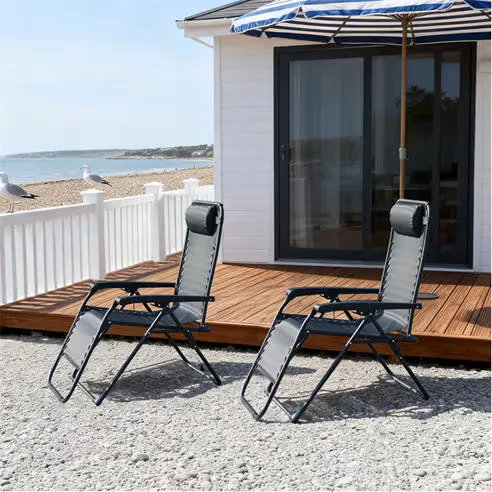 Linea Reclining Steel Frame Mesh Garden Chairs