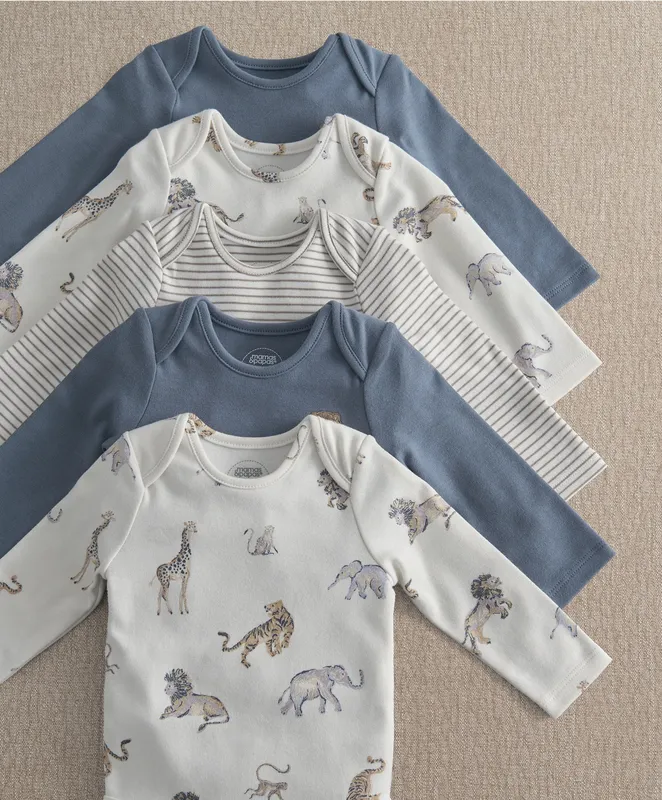 Mamas & Papas Safari Adventures Bodysuits (Pack of 5)