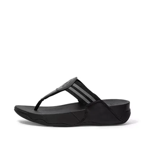 FitFlop Women's Walkstar Webbing Wide Fit Flatform Sandal