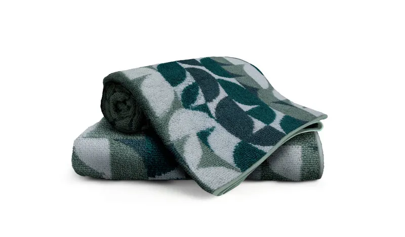 Habitat Geo Shape 2 Pack Face Cloth - Blue & Grey