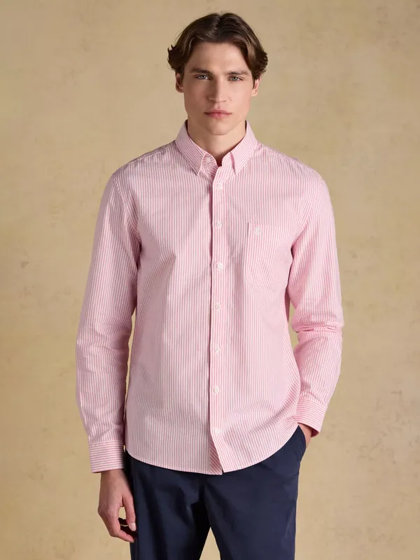 Joules Stripe Oxford Shirt, Pink