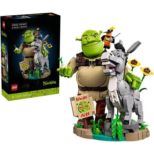 LEGO Shrek Donkey and Puss in Boots Set Building Block