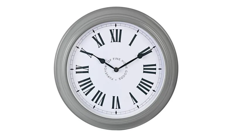 Argos Home Stationary Wall Clock - Grey