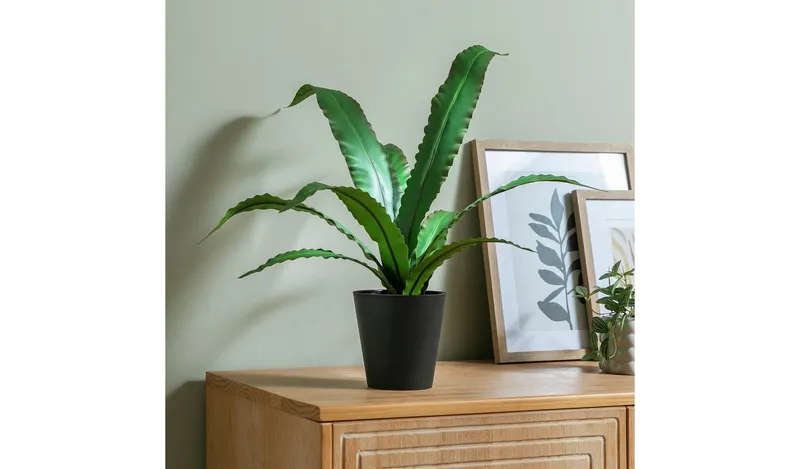 Habitat Artificial Green Birds Nest Plant - 48cm