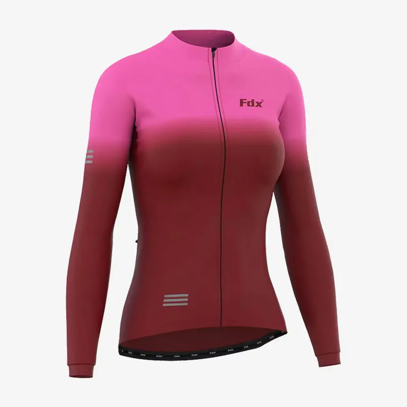 FDX Women’s Duo Cycling Jersey Thermal Roubaix Full Sleeve Winter Biking Top