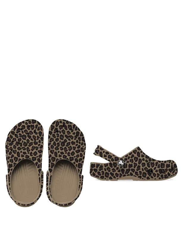 Crocs Kids' Classic Animal Print Clogs (11 Small-5 Large)