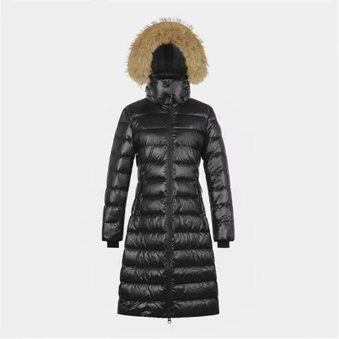 ARCTIC ARMY Womens Long Puffer Water Resistant Detachable Hood Calf Length Jacket