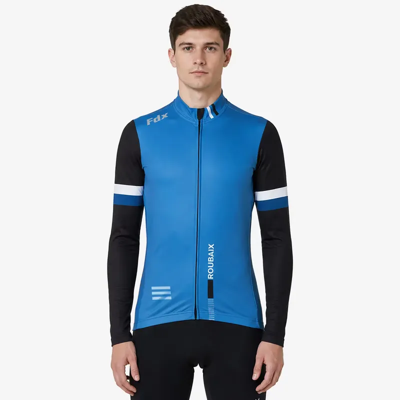 FDX Men’s Limited Edition Cycling Jersey Thermal Roubaix Full Sleeve Winter Bike Top