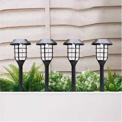 Streetwize Solar Stake Light Bright White Glow - 4-Pack