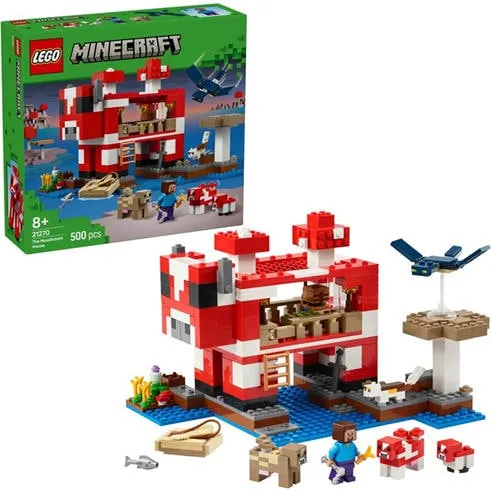 LEGO Minecraft The Mooshroom House Toy Playset 21270