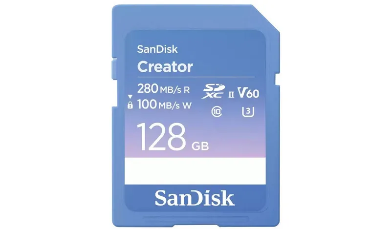 SanDisk Creator 280MBs SD UHS-II Memory Card - 128GB