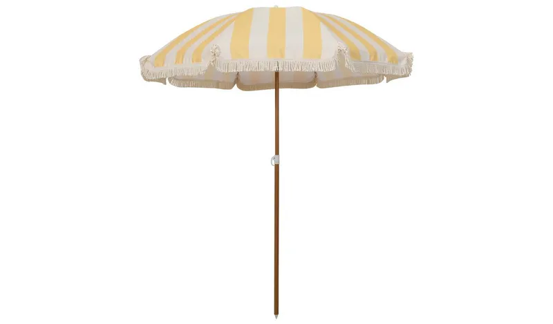 Habitat 1.6m Tilting Garden Parasol - Yellow & White