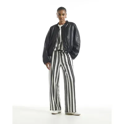 Black Premium Vertical Stripe Joggers