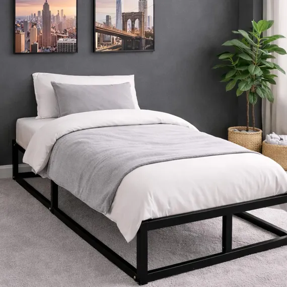 Single Platform Bed Frame - Black