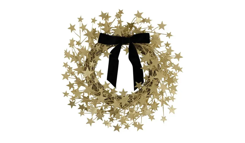 Argos Home Star Shaped Wreath with Bow