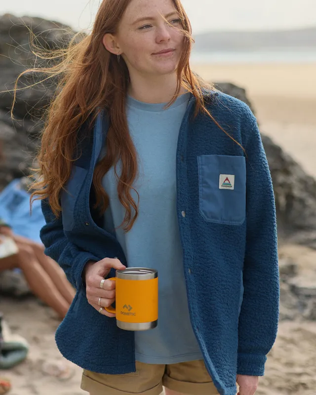 Passenger Clothing Rappel Sherpa Oversized Shirt - Dark Denim