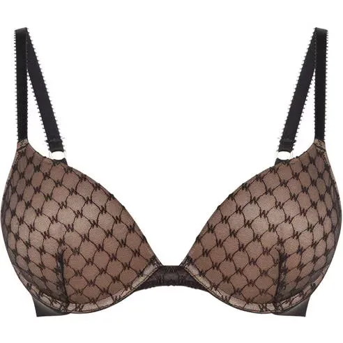 Wolford Sheer Logo Push-Up Demi Bra
