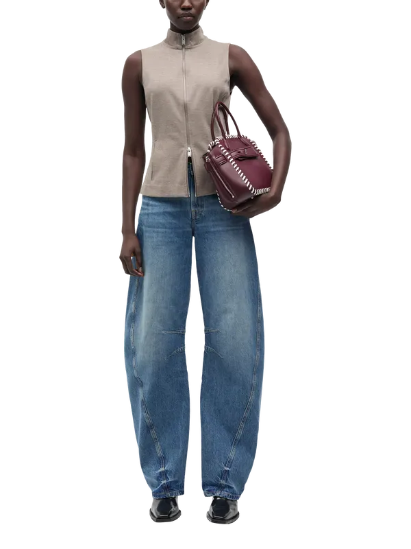 Samsøe Samsøe Harpo Mid Rise Barrel Leg Jeans, Sephia Blue
