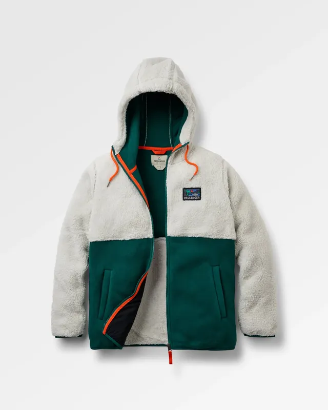 Passenger Clothing Nestling Polar-Lined Sherpa Fleece - Grey Dawn/Rain Forest