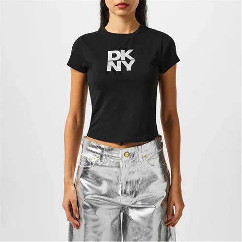 DKNY Women's Logo Crop Top