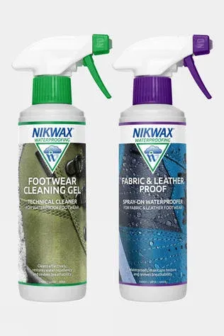 Nikwax Fabric & Leather Spray-On Cleaning Gel Care Kit