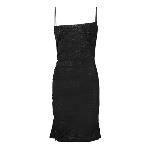 MARS THE LABEL Women's Asymmetric Lace Ruched Mini Dress