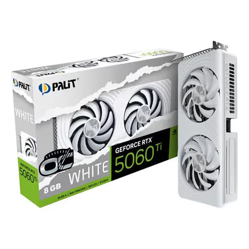PALIT NVIDIA GeForce RTX 5060 Ti White OC 8GB Blackwell Graphics Card