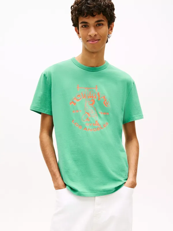 Tommy Hilfiger Peached Cotton Regular Fit Short Sleeve Graphic T-Shirt
