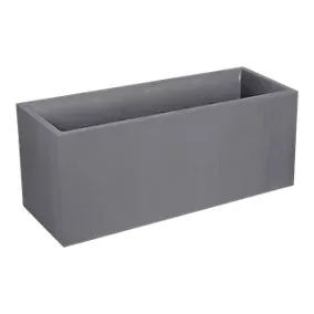 Verve Durdica Matt Rectangular Plastic Planter 98L - Light grey