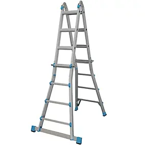 Mac Allister 3-way 4.25m Aluminium Ladder