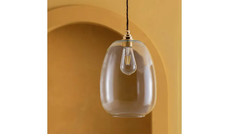 Habitat Clear Glass Easy Fit Lampshade - 29cm