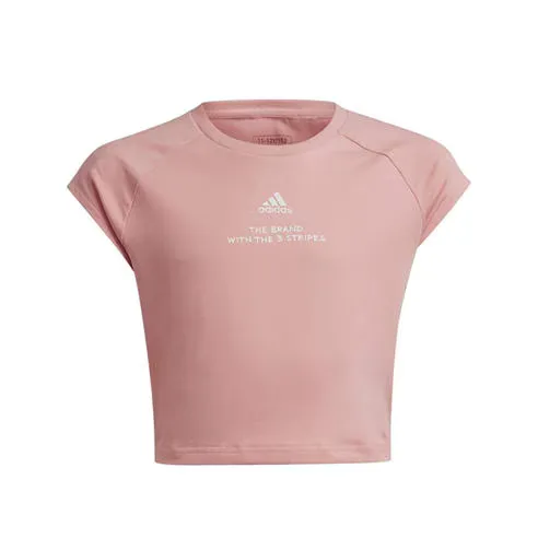 adidas Kids' Jam Cotton Short-Sleeve Cropped Slim-Fit T-Shirt