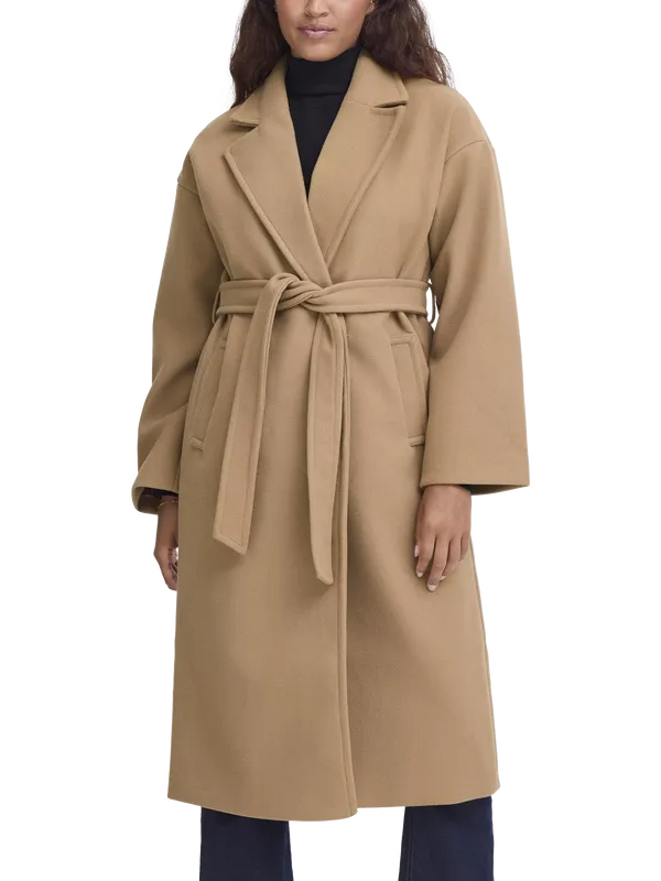 ICHI Jannet Belted Overcoat