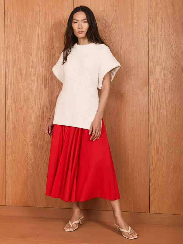 Mint Velvet Godet Hem Full Midi Skirt