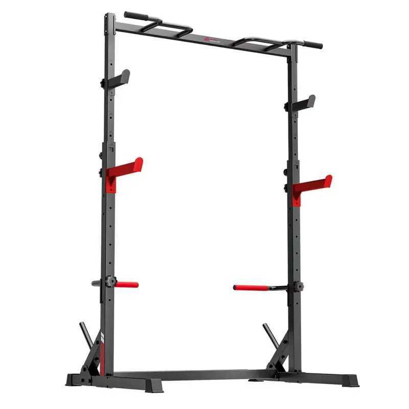 HOMEFITNESSCODE Squat Half Rack with Pull-Up Bar & Safety Arms – 300kg Capacity