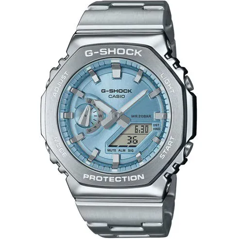 G SHOCK Steel Edition Octagonal Stainless Steel Water Resistant Digital Watch