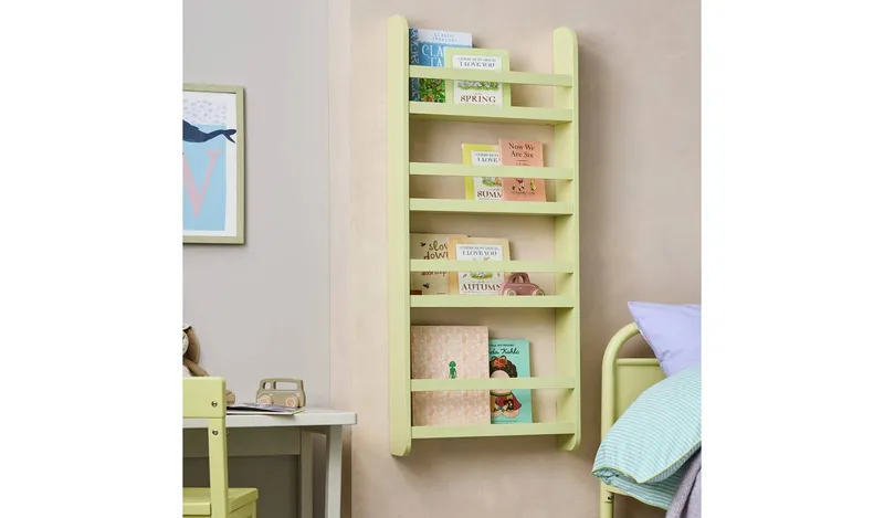 Habitat Kids Scandinavia Wall Mounted Bookcase - Yellow