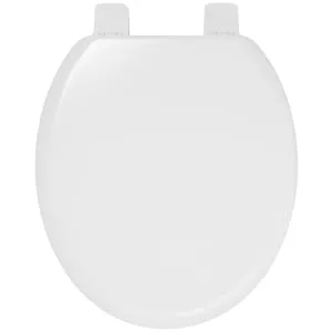 Stick'n'Lock Abberton Moulded Wood Toilet Seat - White