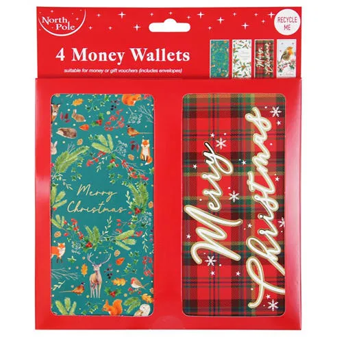 North Pole 4 pack money wallets