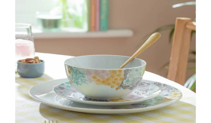Habitat Floral 12 Piece Porcelain Dinner Set