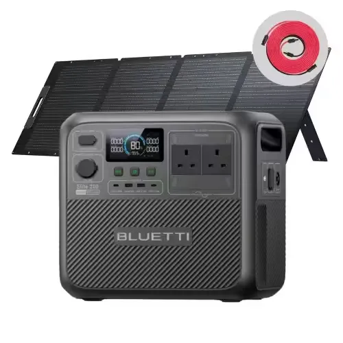 BLUETTI Elite 200 V2 Portable Power Station +350W Panel,2073Wh For Camping,Power Outages