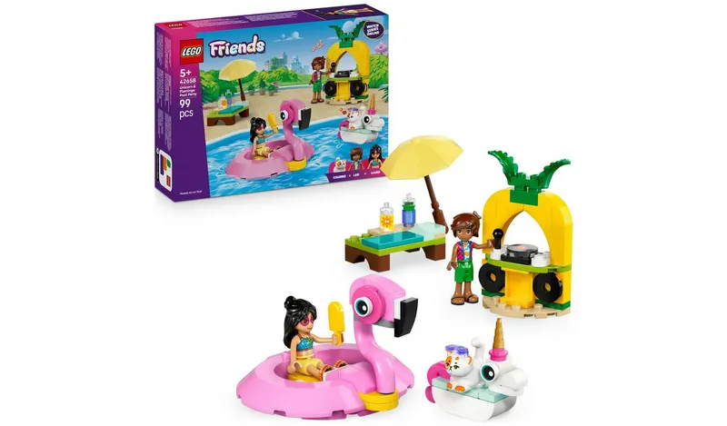 LEGO Friends Unicorn & Flamingo Pool Party Set Kid Toy 42658