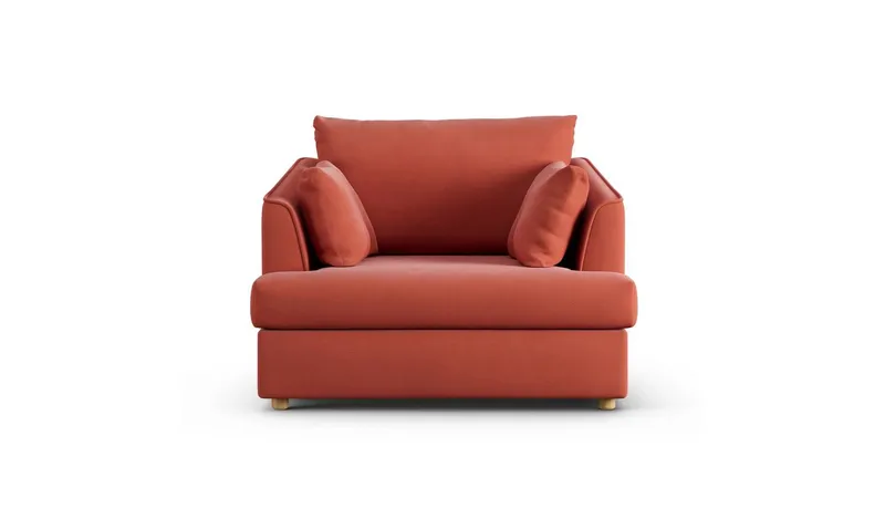 Habitat Holmfirth Fabric Cuddle Chair - Papaya