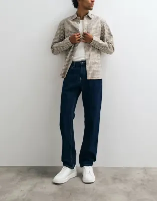 straight fit jeans in indigo blue