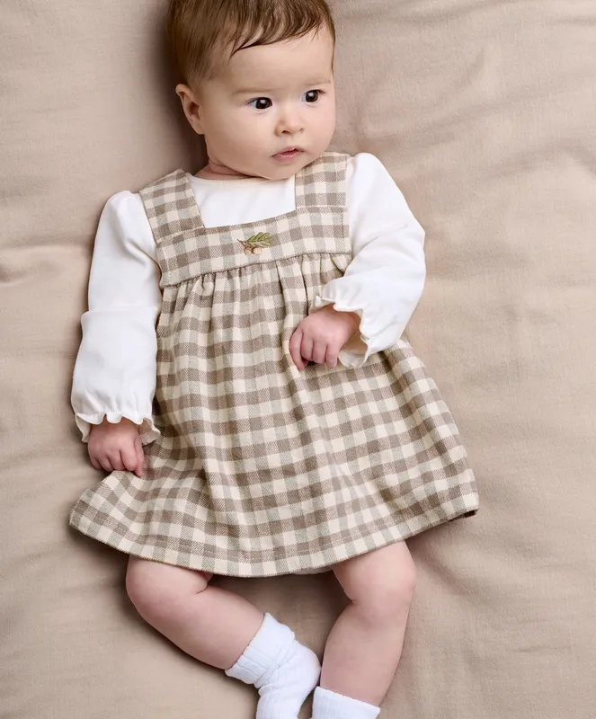 Mamas & Papas Gingham Dress & Bodysuit Set